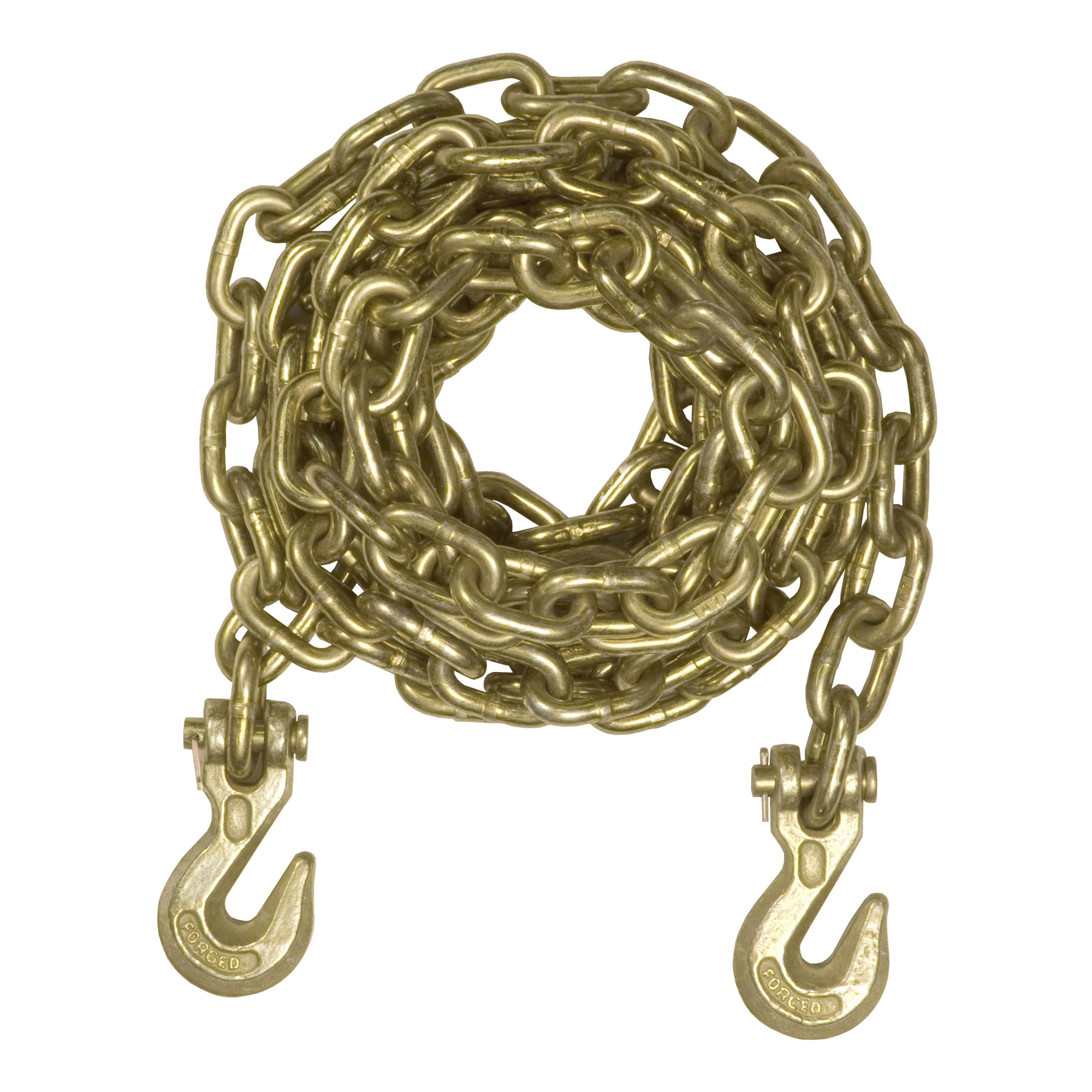 Curt Manufacturing, 14ft. Transport Binder Safety Chain w 2 Clevis Hooks, Working Load 4700 lb, Length 168 in, Material Steel, Model# 80305